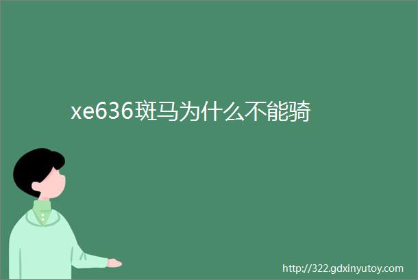 xe636斑马为什么不能骑