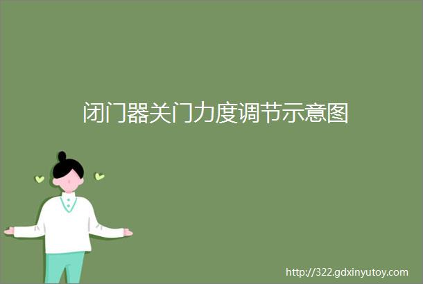 闭门器关门力度调节示意图