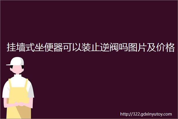 挂墙式坐便器可以装止逆阀吗图片及价格